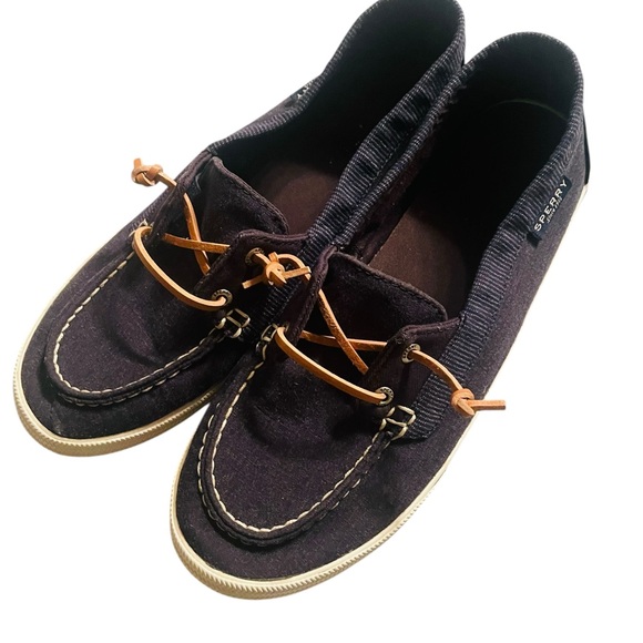Sperry Women's Dark Blue Denim Loafers - Picture 3 of 5